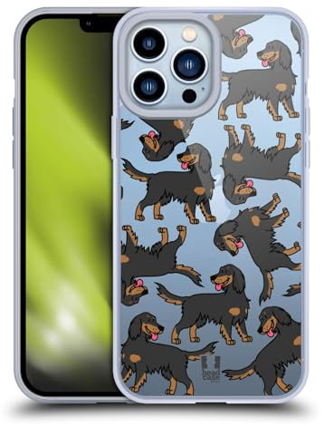 Head Case Designs Gordon Setter Dog Breed Patterns 12 Gel Case [Military Grade Protection] Compatible with Apple iPhone 13 Pro Max and Compatible with MagSafe