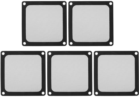 Goshyda PC Datorfodral Fläkt Damm Filter Grillar, 80 Mm Robust Nylon Mesh Magnetiskt Fläktfilter för Blockdamm och Smuts, för PC-chassi Strömförsörjning, Fläktventiler, 5 St