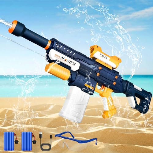 JONRRYIN Wasserpistole Elektrisch, Wasserpistole für Kinder Erwachsene, Wasserpistolen Spritzpistolen 10 Meter Reichweite, 500ml Fassungsvermögen Outdoor Spielzeug für die Wasserschlacht