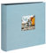 1DOT2 Leinen Fotoalbum zum Selbstgestalten Groß Fotobuch zum Einkleben im Format 30x30.5 cm hat 120 (60Blatt) säurefreien schwarze Seiten (200g/m²), Cyan-blau