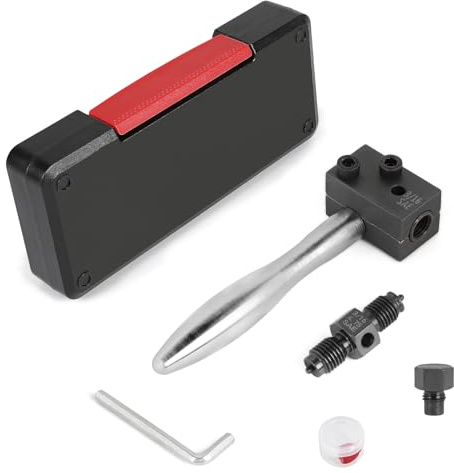 efuturetime Set di Attrezzi Svasature Tubi Freno da 3/16 (4,75 mm) per Doppie Svasatura 45° SAE, Kit Riparazione di Svasatura Tubi Freno
