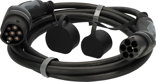 Brennenstuhl EV type 2 charging cable 11kW (e-mobility type 2 to type 2 charging cable 7m with bag, IP55, mode 3 charging cable for electric & hybrid vehicles BEV/PHEV)