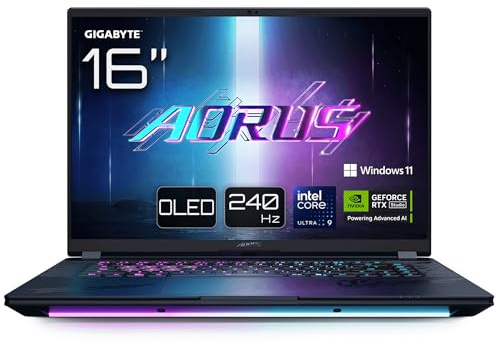 GIGABYTE AORUS Master 16 BYH Portable Gaming - 16,0“, 240Hz OLED, Intel Core 275HX, NVIDIA RTX 5080 GPU, 32Go DDR5 5600MHz, 2 x Gen4 1To SSD, Win 11 Pro, Garantie 2 Ans, AORUS Master 16 BYHC5FRE65SP