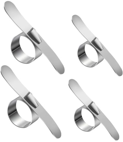 Cabilock Peladores de Frutas de Acero Inoxidable con Anillo para Dedo Pelador Práctico para Naranja y Limón Resistente y Portátil para Uso Cocina y Exteriores