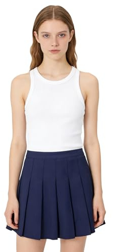 Hoerev Tennis veckad kjol med integrerade innershorts, sportkjol för aktiva kvinnor, klassisk veckad design