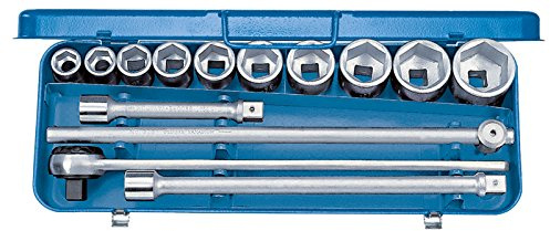 GEDORE 6280340 32 EMU-2 Steckschlüssel-Satz 3/4' 14-TLG 6-Kant 22-50 mm