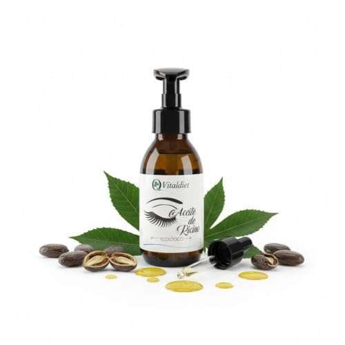 Vitaldiet - Aceite de ricino bio (cejas y pestañas, vegano) 125 ml