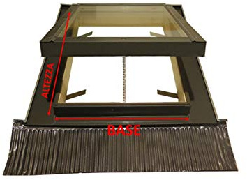 Finestra da tetto/Lucernario Elettrico per apertura a distanza con motore 220 volt. Finestra ideale dove non è possibile l'apertura manualmente. (50 x 70 Base x Altezza)