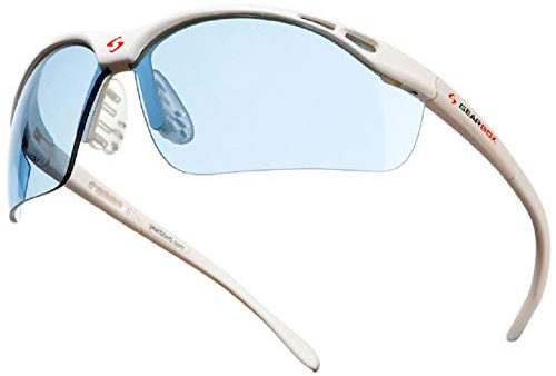 Gearbox Slim Vision Eyewear Protection with Hard Case Blue Lens | Pickleball | Racquetball