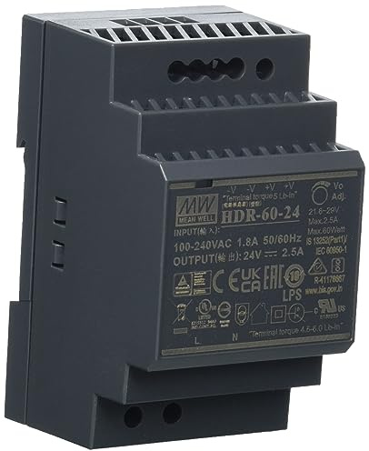 HDR-60-24 LED Netzteil Trafo Hutschienen-Netzteil (DIN-Rail) Mean Well HDR-60-24 24V/DC 60W Transformator für LED Beleuchtung