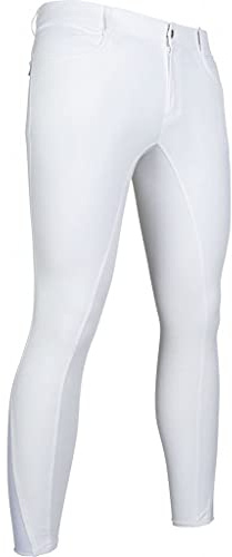 HKM Herren Reithose-12583 Hose, 1200 Weiß, 56