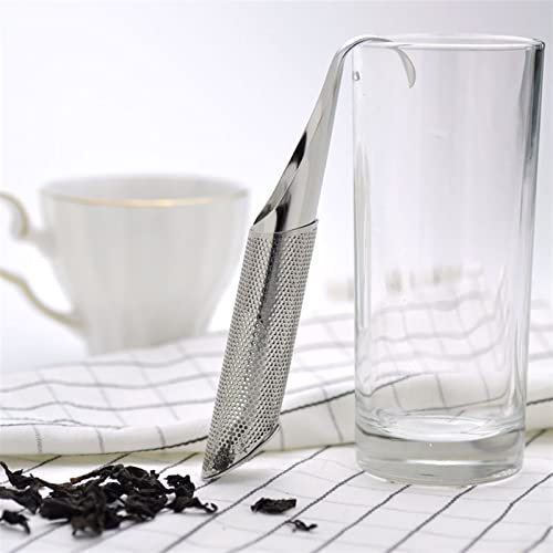 AOOF Colador de té de Acero Inoxidable Colgante Tipo de tubería Manija Té Infusor (Color : Silver)