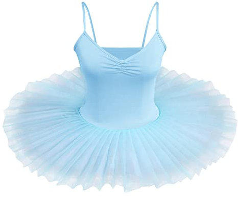 FYMNSI Tutu de ballet professionnel pour femme - Robe de ballet pour adulte - Robe de danse cygne - Costume de danse - Vêtements de ballet - Vêtements de scène, bleu, M