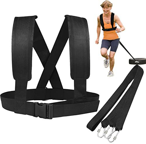 Schlitten-Zuggeschirr, professionelles Schlittengeschirr, Reifenzuggeschirr, Training, Gewichtsschlitten, Krafttraining, Workout, verstellbare Riemen, Schlittengeschirr