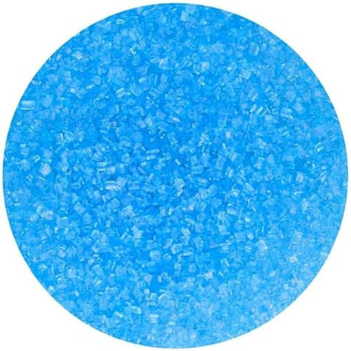 FunCakes Sugar Crystals -Bleu-: Saupoudrage pour gâteaux, excellent goût, parfait pour la décoration de gâteaux, saupoudrage pour cupcakes. 80 g.