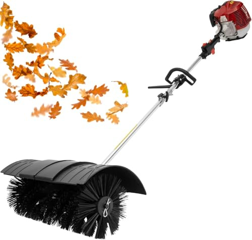 CCAUUB Balayette à gaz 52 cc 2 temps 2,3 HP - Outils de nettoyage pour balayage, boulevards, allées, pelouse, trottoirs, terrains de golf, terrains de football