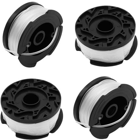 4Pcs Strimmer Spool Line Compatible with Black and Decker ST5530-GB GLC3630L20-GB STC1820PC-GB BESTA525-GB A6481 A6485 Grass Strimmer Wire Spool Line Φ1.6mm,40m Reflex Trimmer Spools Replacement
