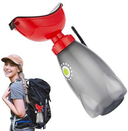 Euyehn Female Urinal Bottle,Ergonomic Spillproof Urinal Bottle | with Lid and Funnel Travel Urinal Bottles High Capacity for Road