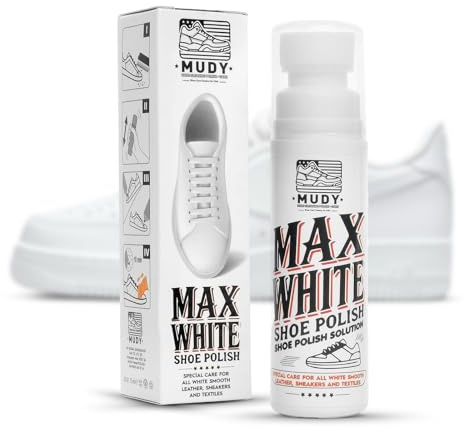 MUDY Max White Shoe Polish for Leather Sneaker and Textiles