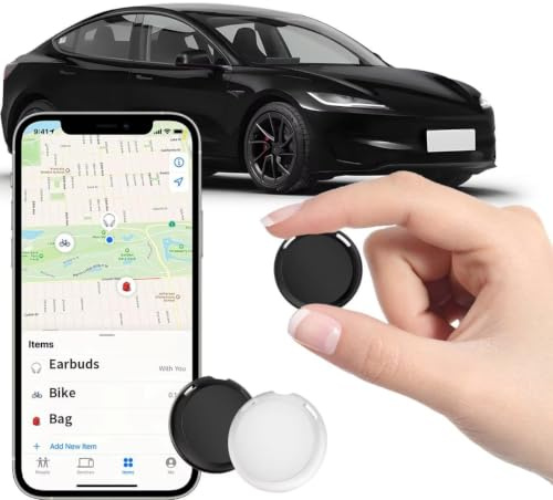 2 Pack GPS Trackers for Vehicles Work with Find My (iOS Only) Real Time Mini Car Item Finder Global Coverage Hidden Car Locator Tracking Device No Monthly Fee or Subscription No SIM Card Required