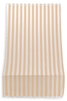 Wintem Tenda da Sole per Esterno Righe beige con Anelli h 250x140 cm -Tende da Sole per Esterni Rimovibili in Poliestere - Tendone Balcone Esterno Parasole per Giardino e Gazebo