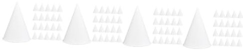 DEARMAMY 4 Set Bicchiere Di Carta A Cono Tazze Da Dessert Con Coperchi Crema Bicchieri Conici Di Carta Tazza Tazze D'acqua A Forma Di Cono Coppa Di Gelato Bianca 200 Pezzi*4