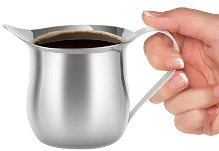 Bricco Per Schiumare Latte - Bricco In Acciaio Inossidabile Per Late, Accessorio Caffè | Ideale Per Bar, Cappuccino, Latte Art, Casa, Ristorante, Preparazione Bevande Calde, Macchine Da Caffè, Espres