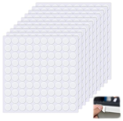 Oiieco 1000 punti adesivi biadesivi da 10 mm, trasparenti, rotondi, resistenti all'acqua, senza residui, per fai da te, scrapbooking, biglietti, foto, poster