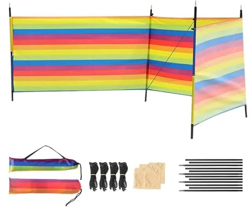 UALXPAO Paravento da Spiaggia Barriera frangivento for Campeggio, Spiaggia, Privacy, Riparo, Tenda Antivento, Portatile, for Esterni(M)