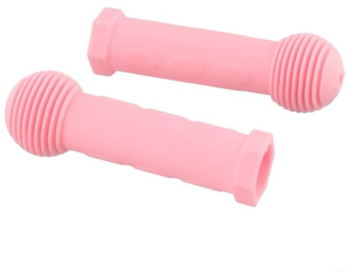 Yhenlovtt Kids Bike Grips, Non-Slip Rubber Handlebar Grips, Comfort for Children Bicycle Scooter Tricycle Riding, Blue Pink Cyan Black Green Red(pink)