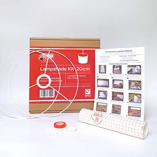 Needcraft DIY Kit de Pantalla de Lámpara de 20 cm, Resina, Marrón, Floral, Empire, Montaje en Techo