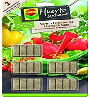 COMPO Varitas fertilizantes para tomates y hortalizas de 2 meses de duración, 20 unidades