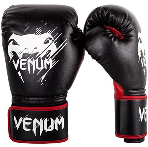 Venum, Contender Kinder Boxhandschuhe, Unisex Kinder, 6 Oz, Schwarz/Rot