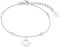 s.Oliver SO PURE Armband für Damen mit Anker Anhänger, Zirkonia / 925 Sterling Silber, Rhodiniert, Länge: 16-19 cm