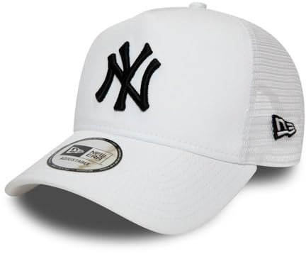 New Era York Yankees Frame Adjustable Trucker Cap League Essential White/Black - One-Size