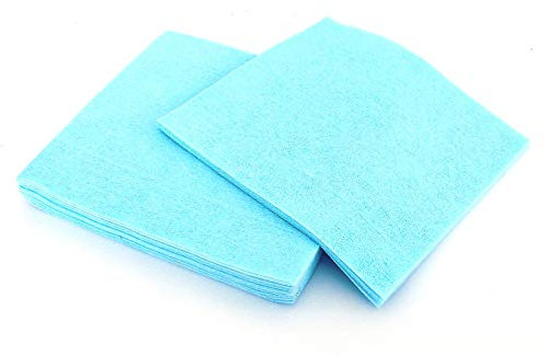 PANNO AZZURRO TESSUTO-NON-TESSUTO 40 X 40 cm TNT X ANTISILICONE E PULIZIA AUTO MOTO CARROZZERIA (10 PZ)