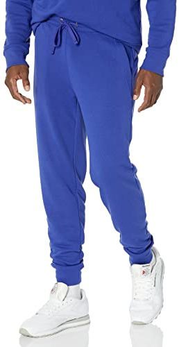 Amazon Essentials Pantalon de Jogging en Éponge Légère (grandes tailles disponibles) Homme, Bleu Royal, L