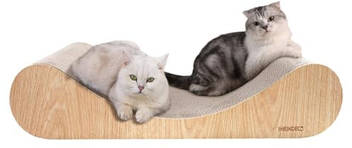 Heikoeco® Kratzpappe für Katzen Groß XXL, Ultra Breit Katzen Kratzbrett, Kratzlounge Kratzmöbel Katze 60 x 42 x 14cm