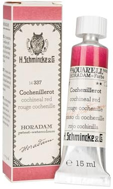 Schmincke – HORADAM® AQUARELL 74 337 006, Cochenillerot, historischer Sonderfarbton, feinste Aquarellfarben, Retro, 15 ml Tube