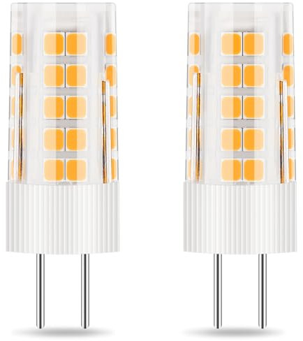 Marstey 2 pz GY6.35 Lampadina LED, 7W 64 LED 700 LM Lampadine Bianco Caldo, Angolo del Fascio di 360 Gradi, Lampada a Risparmio Energetico per Illuminazione Paesaggistica Soggiorno Camera da