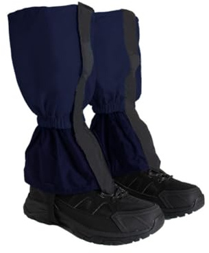 BudgetBundles US Fashion Hiking Waterproof Leg Gaiters Kids Teen Men Women Gators Snow Boot (Navy M/14'')