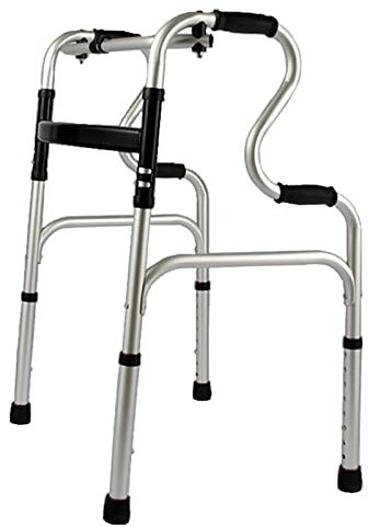 Telaio da passeggio senza ruote, telai pieghevoli per adulti, telaio per camminatore mobile, telai stretti per anziani, ausili per la deambulazione per disabili, stella di luce argento