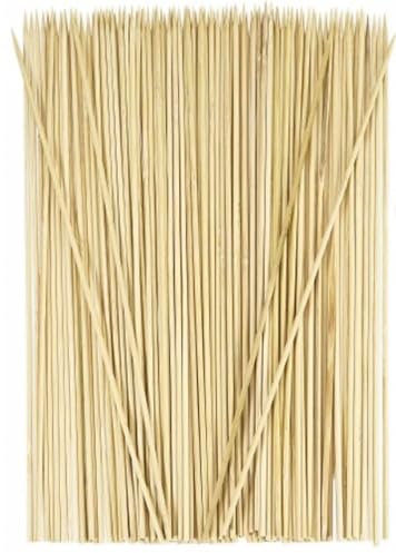 Rocky Mountain Goods 10 Wooden BBQ Skewers – 100 Pack Birch Strong Wood Kabob Sticks – Sturdy & Smooth for Grilling, Appetizers, Fruit, and Party Food - Fruti Kabobs, Chocolate, Appetizers