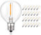 BRIMAX 25 Stück G40 LED Glühbirnen außen, E12 Fassung, Warmweiß 2200K, 1W=10W, AC220-240V, Klar Glas Filament Fadenlampe, mini Ersatzglühbirne für Lichterketten Garten Terrassen Camping Dekoration