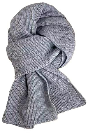 Ikruidy Bufanda de Mujer de Punto Suave 150 * 15cm Cálido Largas de Punto Unisex Cuello puro del Invierno del Color Pañuelo de Invierno para Uso Diario