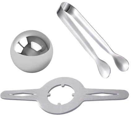 Sfera di ghiaccio rinfrescante – Sfera di raffreddamento in acciaio, accessorio per bevande congelate, dispositivo di blocco dei sapori, gadget da caffè | Palla di ghiaccio per