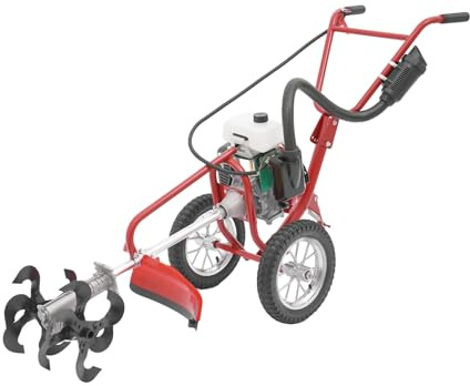 Motozappa a benzina, 4 CV, 63 cc, motozappa da giardino, macchina per la lavorazione del pavimento con avviamento a fune, profondità di lavoro di 10 cm, raffreddata ad aria, adatta per la lavorazione