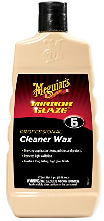 Meguiar's Professional Cleaner Wax M0616 - Swirl and Scratch Remover, Car Polish, and Car Wax in One Liquid - One-Step for Professional Detailing, 16 Oz (Packaging May Vary)