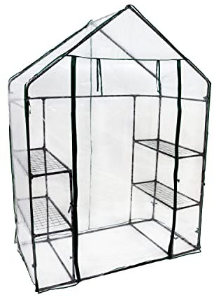 Oypla 3-Tier 4 Shelf Mini Walk-in Growhouse Garden Greenhouse