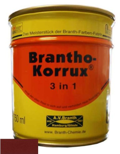 Brantho Korrux 3 in 1 0,75 l 3009 Rotbraun (23,33 EUR/l)